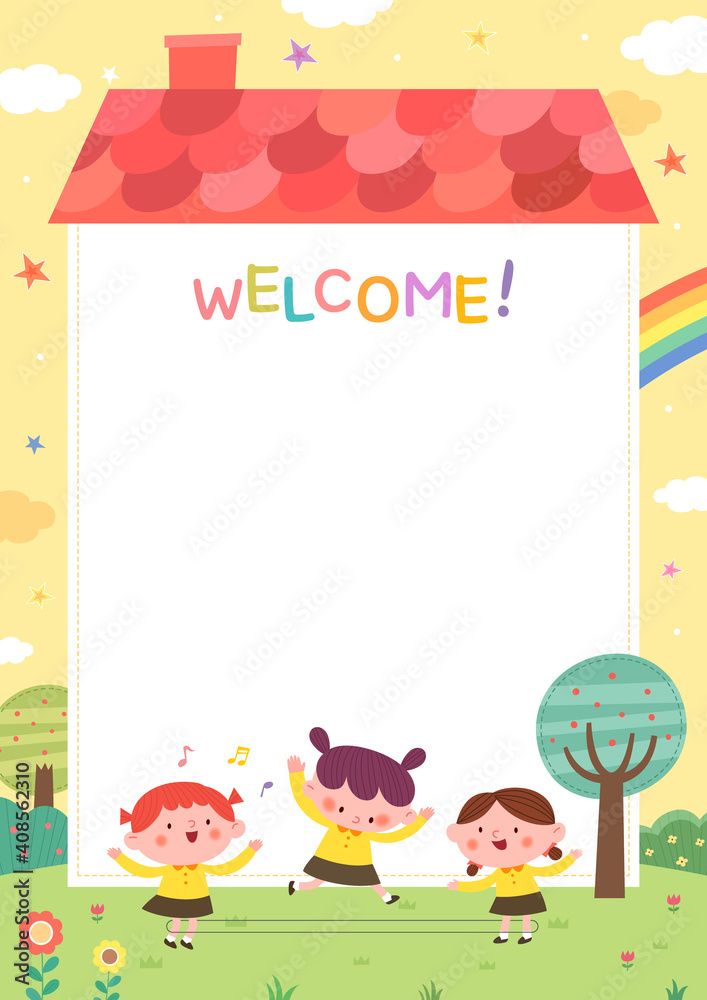 sample template for kindergarten student recruitment
 - obrazy, fototapety, plakaty 