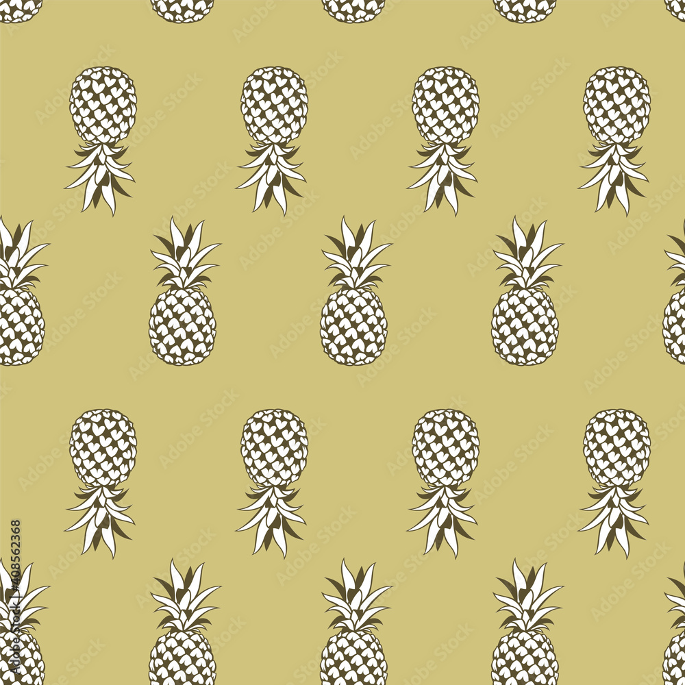 seamless pattern with pineapple tropical fruit seamless pattern with pineapple tropical fruit