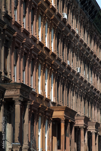 Brownstones in Harlem, New York City, New York, USA | NONE | photo