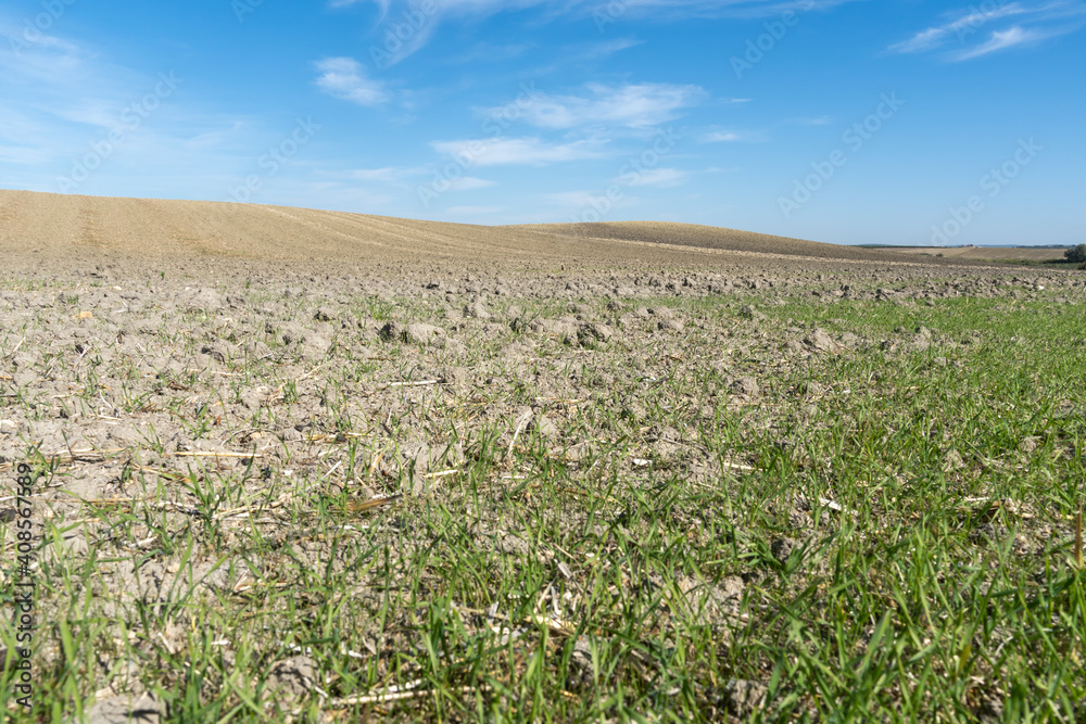 Natural landscape in countryside with dry soil. Natural landscape in countryside with dry soil.