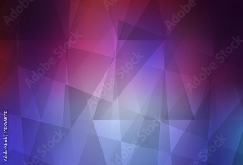 Light Blue, Red vector polygonal pattern.