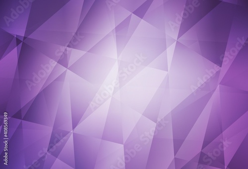 Light Purple vector shining triangular background.