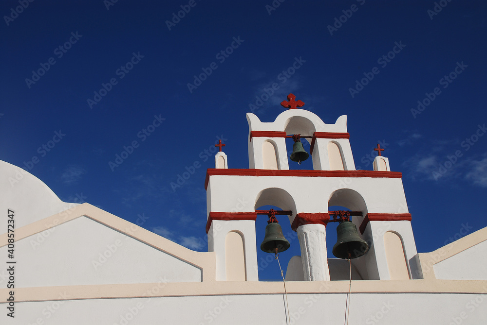 Greece- Beautiful Church Bells in Oia on the island of Santorini