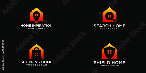 home logo design template vector premium photo