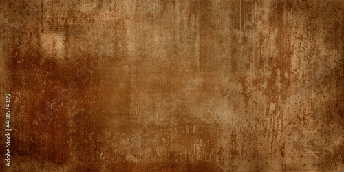  Panoramic grunge rusted metal texture, rust and oxidized metal background. Old metal iron panel © gojalia