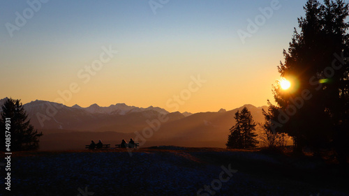 Berge im Abendlicht