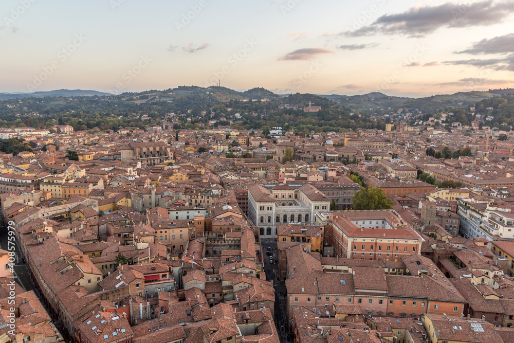Aerial view of Bologna, Italy