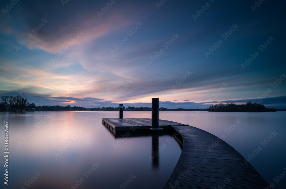 custom made wallpaper toronto digitalLong exposure  ...  sunset at a lake.
