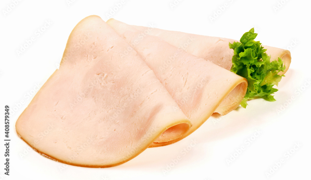 Sliced Chicken Breast on white Background - Isolated Sliced Chicken Breast on white Background - Isolated