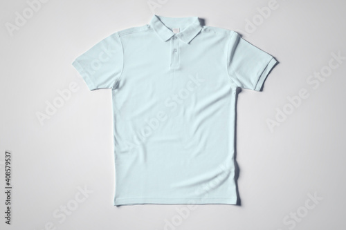 Polo shirt mock-up camisa polo blue © Fernando