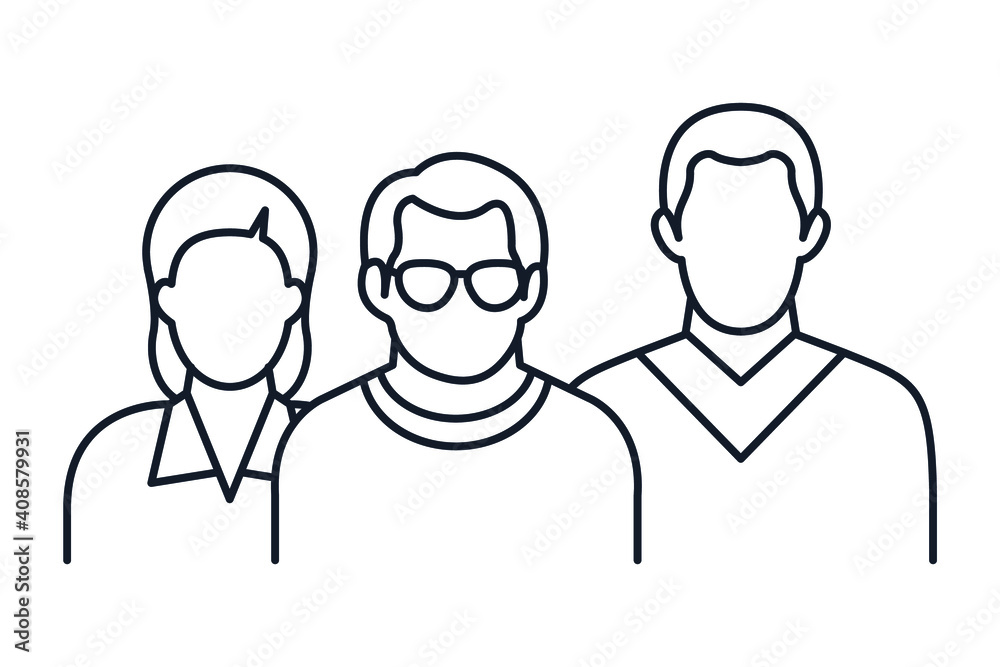 People avatar icon Vector illustration. Portraits of family symbol for web People avatar icon Vector illustration. Portraits of family symbol for web