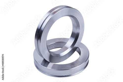 steel truck diesel engine rings insulated on white background
