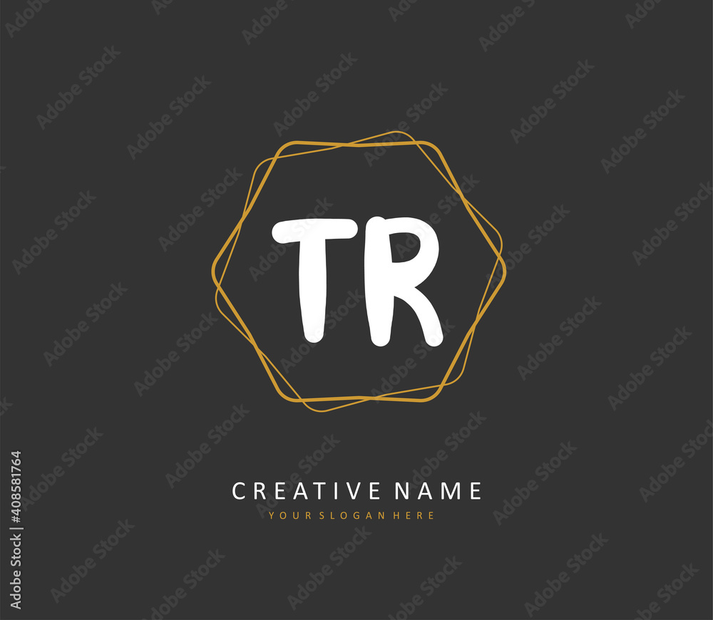 TR Initial letter handwriting and signature logo. A concept handwriting initial logo with template element. TR Initial letter handwriting and signature logo. A concept handwriting initial logo with template element.