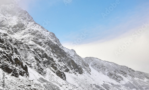 Tatra mountains on a snowy day, Tatra National Park, Poland. © MaciejBledowski