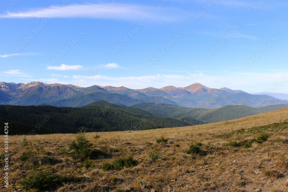 Chornohora mountain range in Ukraine Hoverla autumn