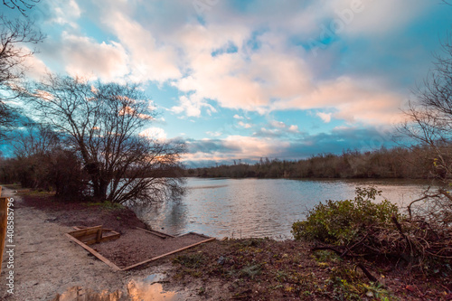 Sunset on Burton in Branston Water Park England