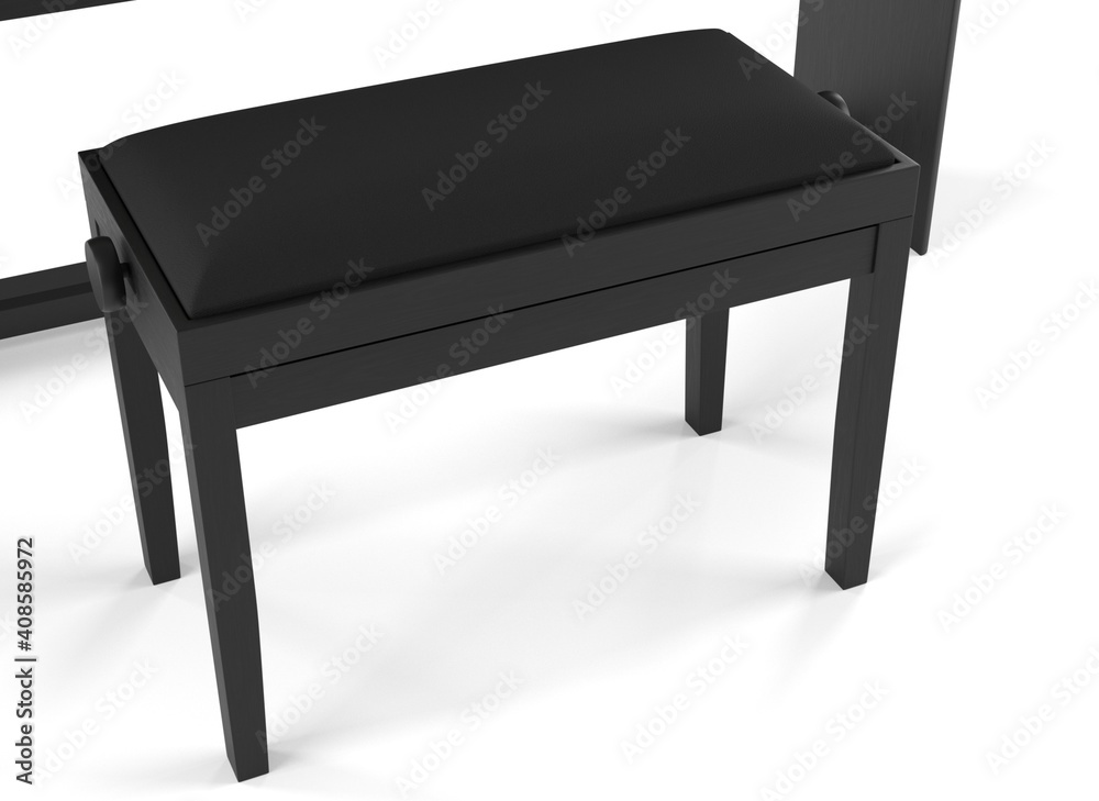 Digital piano keyboard synthesizer black with bench Digital piano keyboard synthesizer black with bench