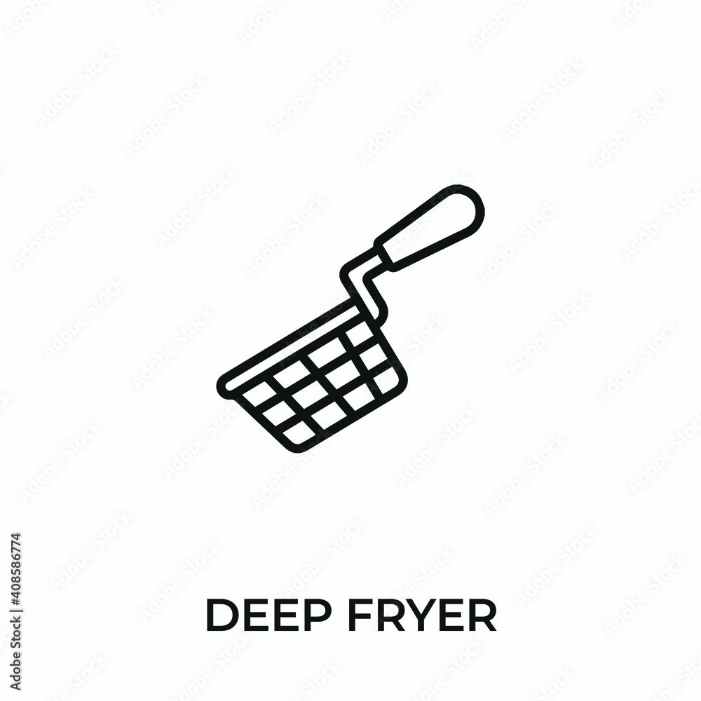 deep fryer icon vector. deep fryer sign symbol for modern design. Vector illustration