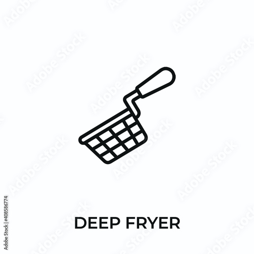deep fryer icon vector. deep fryer sign symbol for modern design. Vector illustration