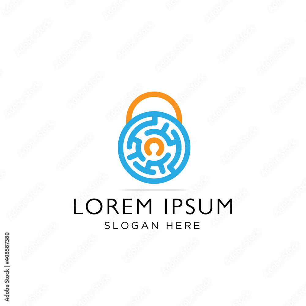 modern tech fingerprint logo design vector template sign symbol icon modern tech fingerprint logo design vector template sign symbol icon