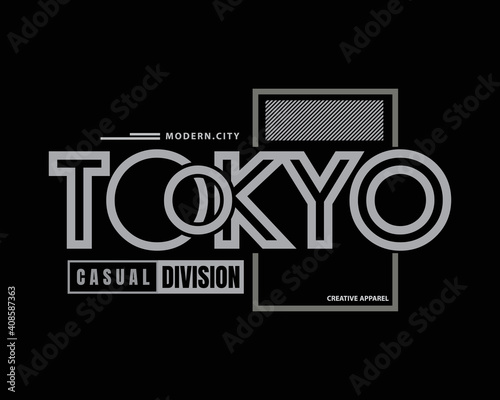 Vector illustration of text graphics, TOKYO. suitable for the design of t-shirts, shirts, hoodies, etc.