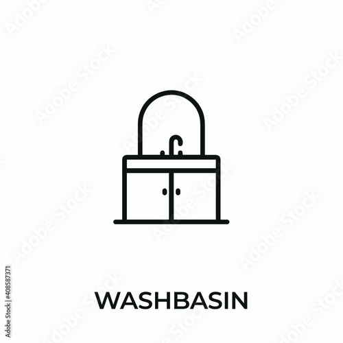 washbasin icon vector. washbasin sign symbol for modern design. Vector illustration