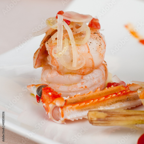 Italian Food: a seafish starter made with lobster.