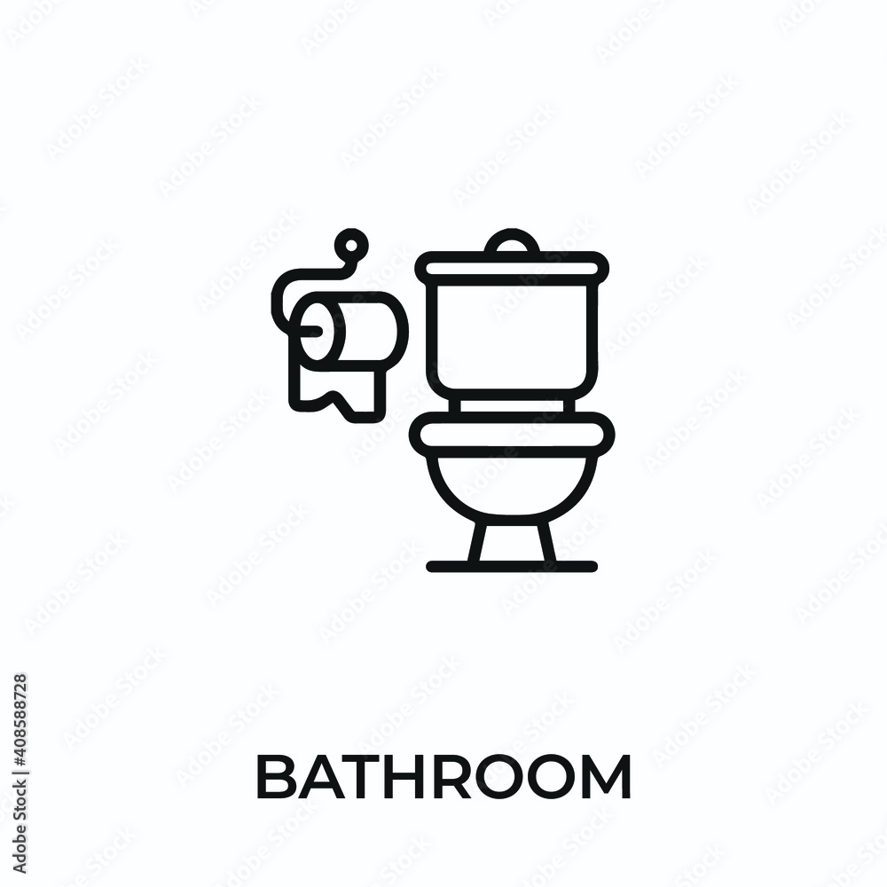 bathroom icon vector. bathroom sign symbol for modern design. Vector illustration bathroom icon vector. bathroom sign symbol for modern design. Vector illustration