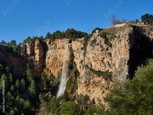 "El Salto de Alcoy" Waterfall of the Barxell river in the town of Alcoy, Spain.