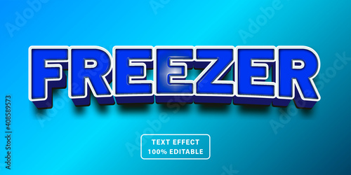 Freezer editable text effect