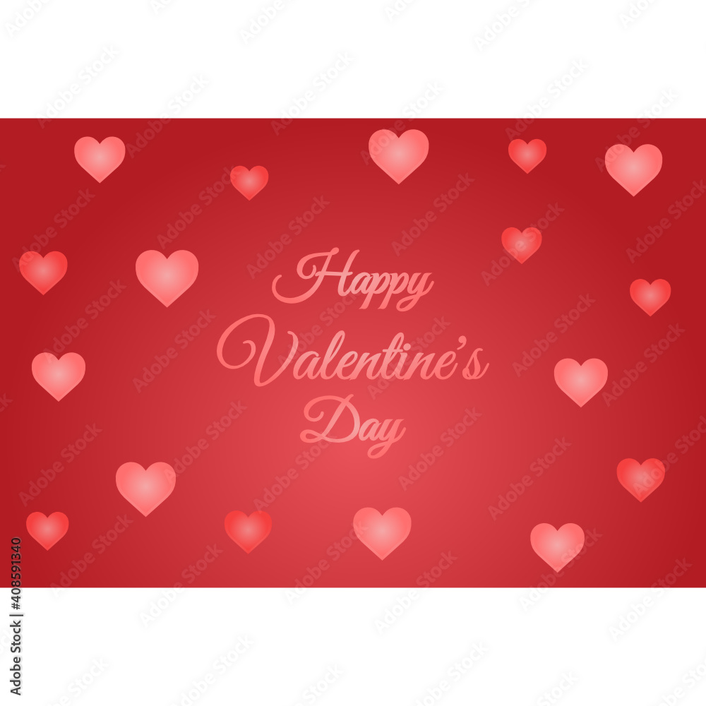 Happy Valentine's day background banner decoration template design celebration