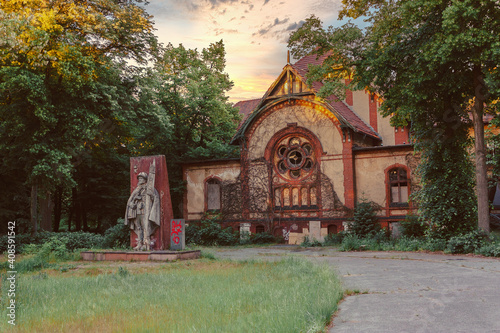 BEELITZ - 25 MAY 2012: Abandoned hospital and sanatorium Beelitz Heilstatten near Berlin, Beelitz, Germany photo