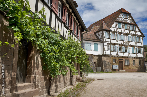 Maulbronn Monastery from outside, Germany: is a former Cistercian abbey, one of the best-preserved in Europe, was named a UNESCO World Heritage Site in 1993. © EdLantis