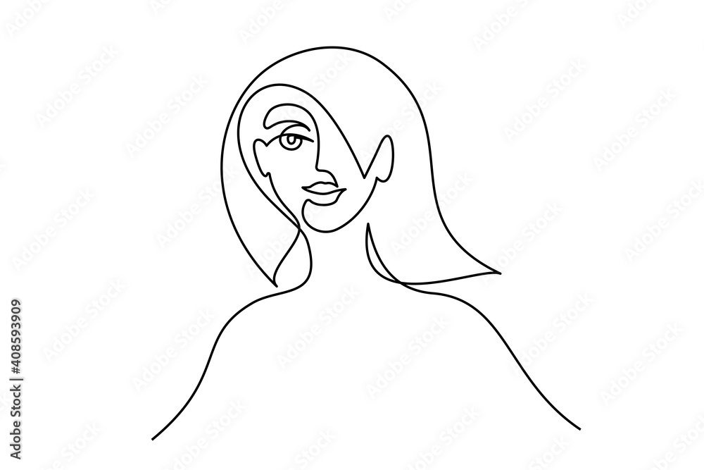 International women day card. Abstract portrait of a woman International women day card. Abstract portrait of a woman