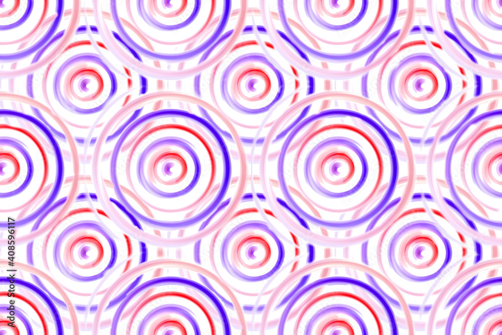 Bright pattern of pink and purple rings. Abstract digital background and texture	