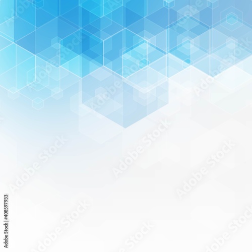 Abstract blue hexagons. Background for presentation. eps 10