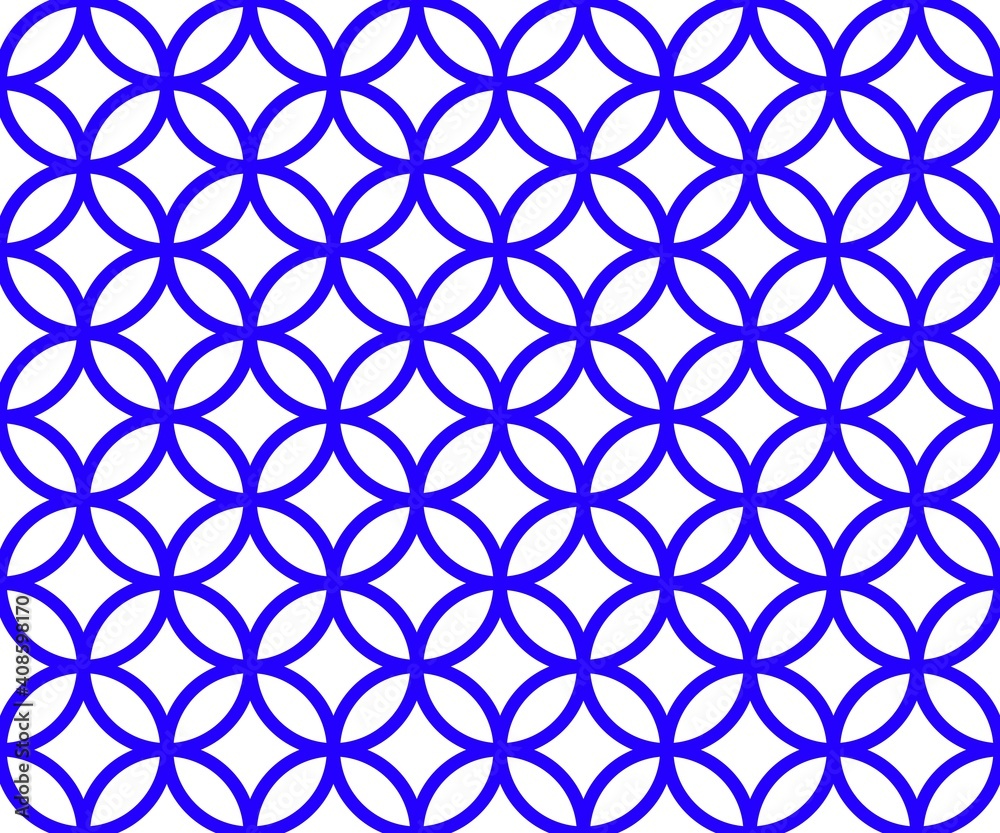 Fototapeta premium 七宝 日本 伝統 文様 シームレス