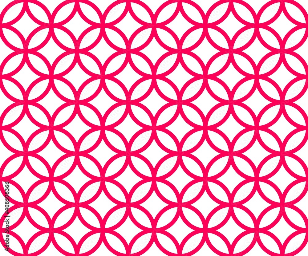 Fototapeta premium 七宝 日本 伝統 文様 シームレス