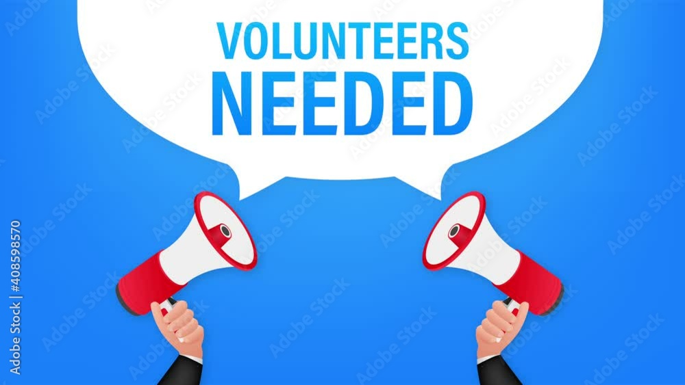 Megaphone Hand, business concept with text volunteers needed. stock illustration. Megaphone Hand, business concept with text volunteers needed. stock illustration.