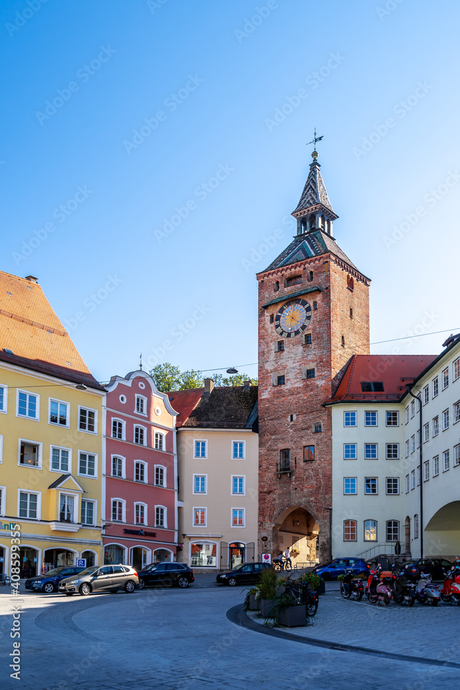 Obraz premium Schmalzturm, Landsberg am Lech, Bayern, Deutschland 