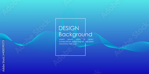 Blue wavy lines abstract modern background for banner concept, technology and presentations.