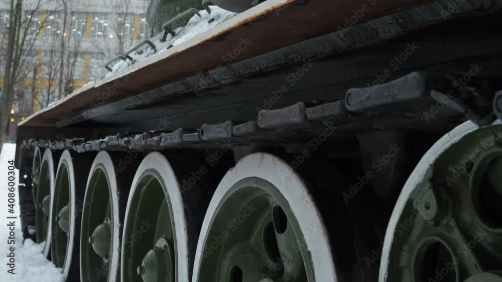 tank tracks in snow and mud. combat heavy equipment. tank tracks in snow and mud. combat heavy equipment.