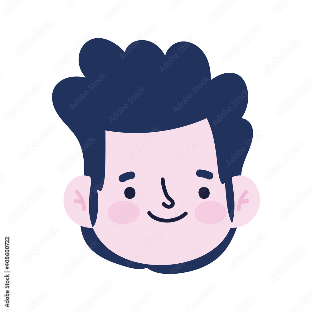 cartoon man face icon isolated style white background cartoon man face icon isolated style white background