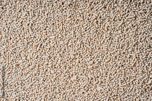 top view instant dry yeast background texture