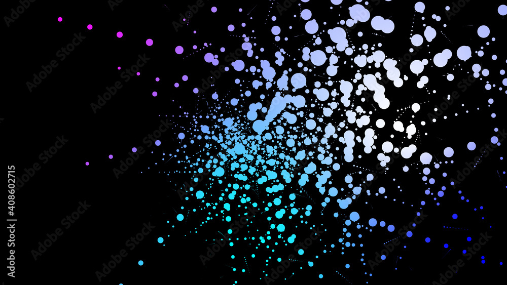 Abstract colorful illustration circle round dot texture pattern in black background for design concept Abstract colorful illustration circle round dot texture pattern in black background for design concept