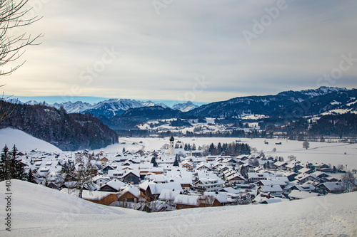 Altstädten - Allgäu - Winter - Ortsansicht - Panorama - Sonthofen © Dozey
