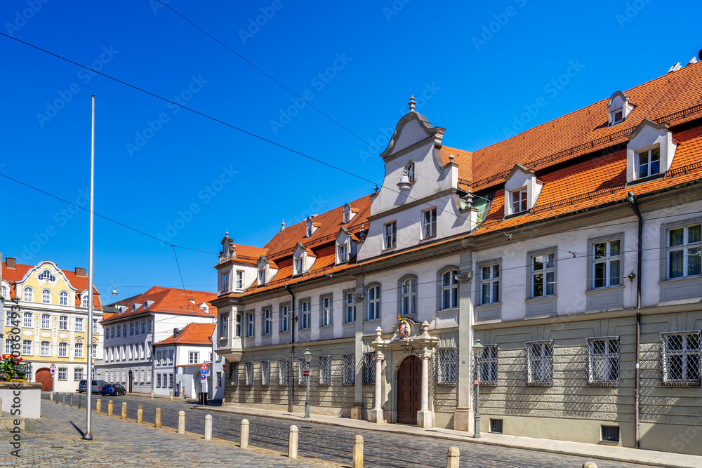 Gebäude am Dom, Augsburg, Bayern, Deutschland 