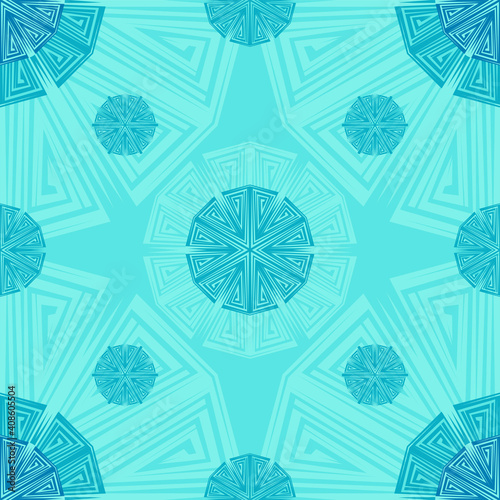 Christmas soft blue snowflakes seamless pattern in CMYK. Good design for backdrop.