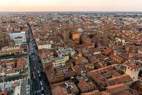 Sunset aerial view of Bologna, Italy © Matyas Rehak
