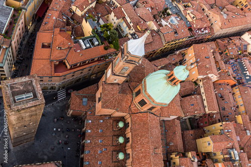 Aerial view of Church of Saints Bartholomew and Cajetan in Bologna, Italy photo